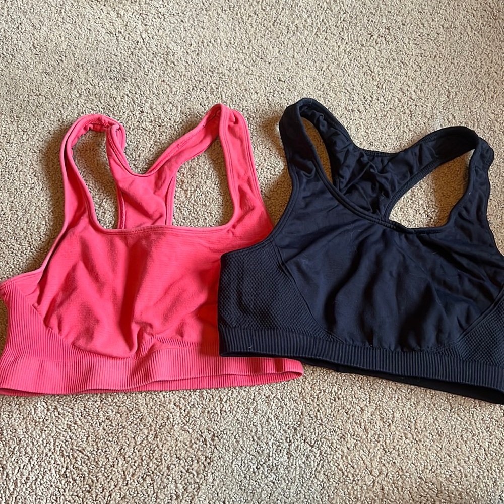 Two sports bras